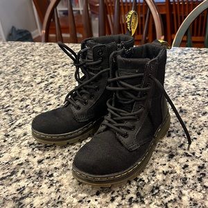 Dr. Martens Combs Poly Casual combat Boots black 8 eye unisex size 12